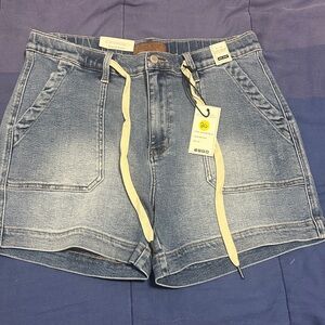 Judy Blue Light Wash Denim Shorts with Drawstring